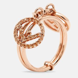 Fendi F is Fendi Double Charm Rose Gold Tone Ring Size 49, Jewelry - Luxury Closet catalog