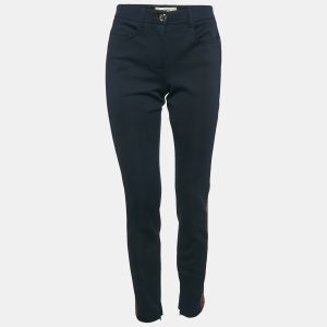 Fendi Navy Blue Pique Jersey Logo Band Detail Trousers S, Clothing - Luxury Closet catalog