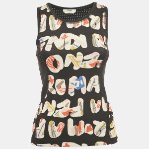 Fendi Black Printed Technical Jersey Tank Top S, Shirts & Tops - Luxury Closet catalog
