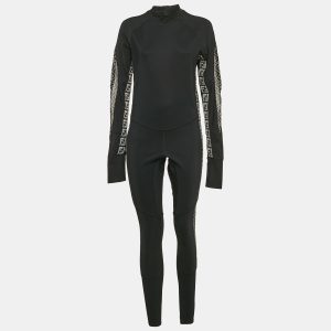 Fendi Black FF Logo Print Jersey Trimmed Jumpsuit M, Suits - Luxury Closet catalog