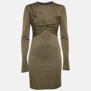 Fendi x Sarah Coleman Brown FF Vertigo Jersey Twist Detail Mini Dress M, Dresses - Luxury Closet catalog