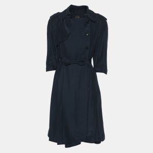 Fendi Navy Blue Silk Belted Dress S, Dresses - Luxury Closet catalog