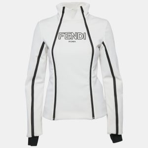 Fendi White Logo Print Jersey Ski Jacket S, Coats & Jackets - Luxury Closet catalog