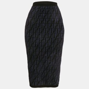Fendi Navy Blue Zucca Stretch Velvet Pencil Skirt S, Skirts - Luxury Closet catalog