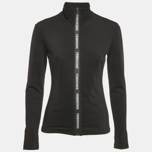 Fendi Black Jersey Logo Band Detail Zip-Up Jacket S, Coats & Jackets - Luxury Closet catalog