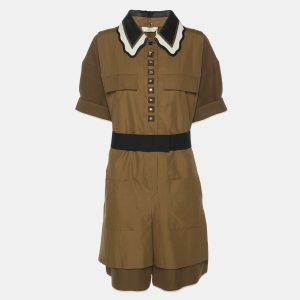 Fendi Brown Cotton Belted Jumpsuit M, Suits - Luxury Closet catalog