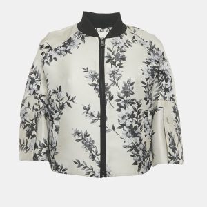 Fendi Beige Floral Jacquard Cropped Zip -Up Jacket XS, Coats & Jackets - Luxury Closet catalog