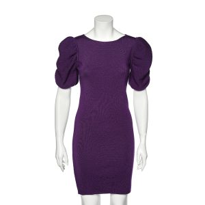 Fendi Purple Wool Puff Sleeve Dress S, Dresses - Luxury Closet catalog