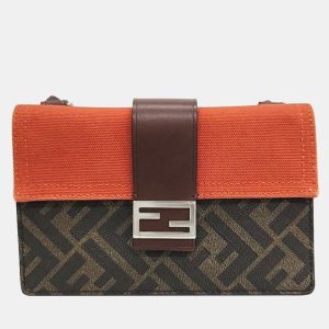 Fendi Brown Coated Canvas Baguette Handbag, Handbags - Luxury Closet catalog