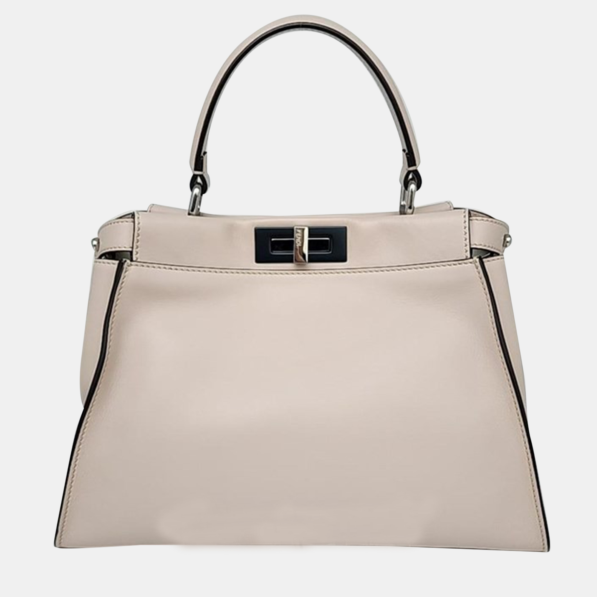 Fendi Neutral Leather Peekaboo Medium Satchel Bag, Tote Handbags - Luxury Closet catalog