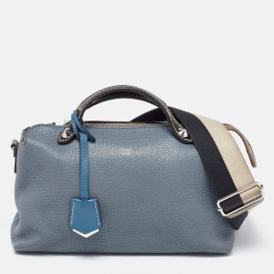 Fendi Blue/Beige Leather Medium By The Way Bag, Shoulder Bags - Luxury Closet catalog