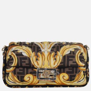 Fendi x Versace Brown/ Gold Fendace Baguette Bag, Shoulder Bags - Luxury Closet catalog