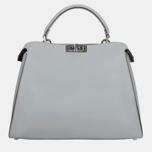 Fendi Light Blue Leather New Large Peekaboo Bag, Tote Handbags - Luxury Closet catalog