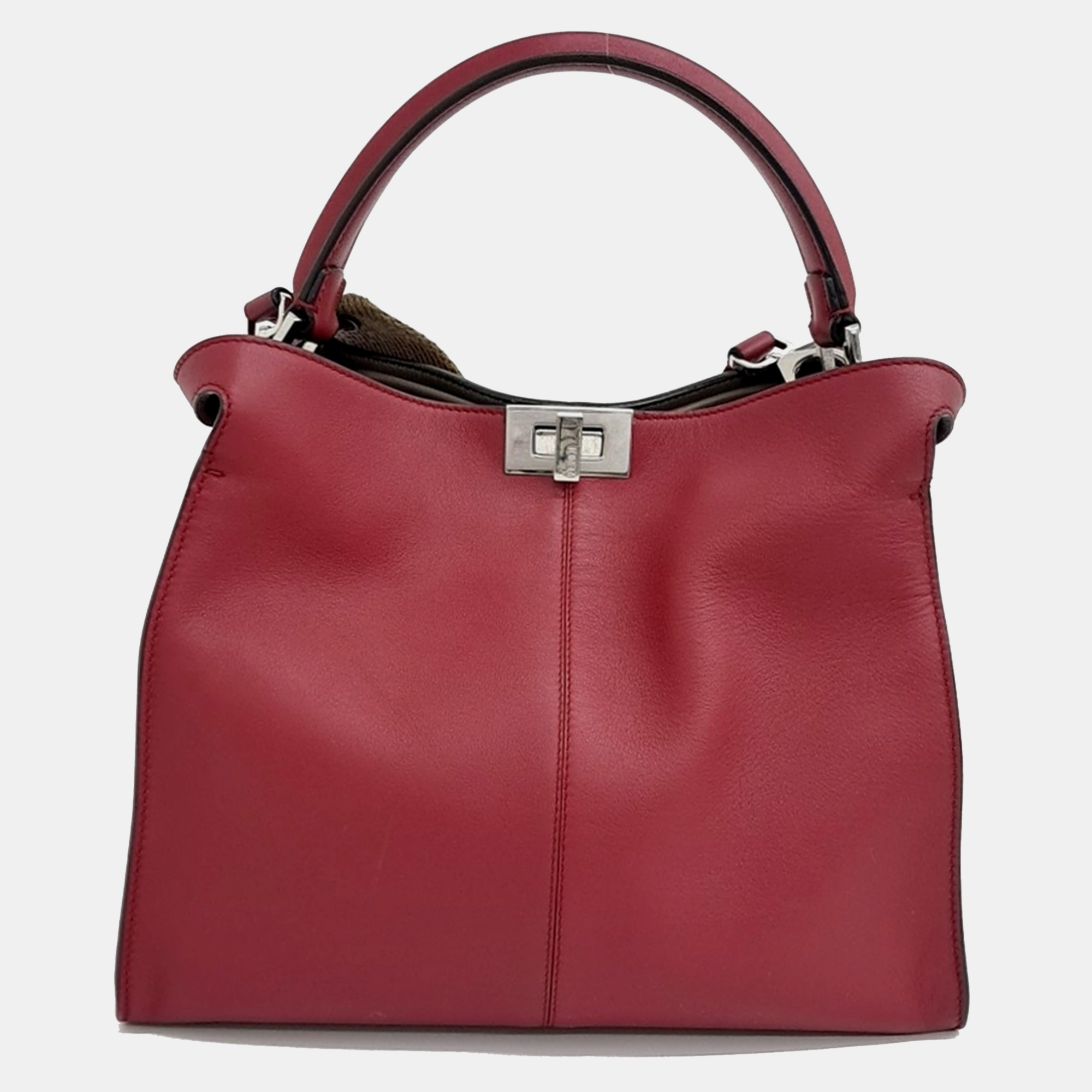 Fendi Red Leather Peekaboo XLite Medium Bag, Tote Handbags - Luxury Closet catalog