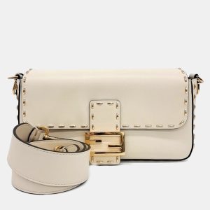 Fendi Beige Leather Baguette Shoulder Bag, Shoulder Bags - Luxury Closet catalog