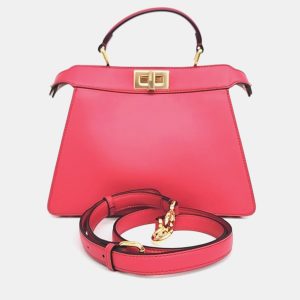 Fendi Pink Leather Peekaboo I See U Small Bag, Satchels - Luxury Closet catalog