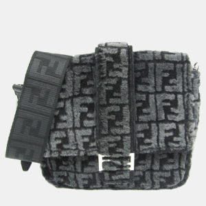 Fendi Black Mouton/Leather Baguette Messenger Bag, Shoulder Bags - Luxury Closet catalog