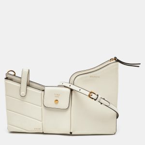 Fendi White Leather Business 3 Pocket Mini Crossbody Bag, Handbags - Luxury Closet catalog