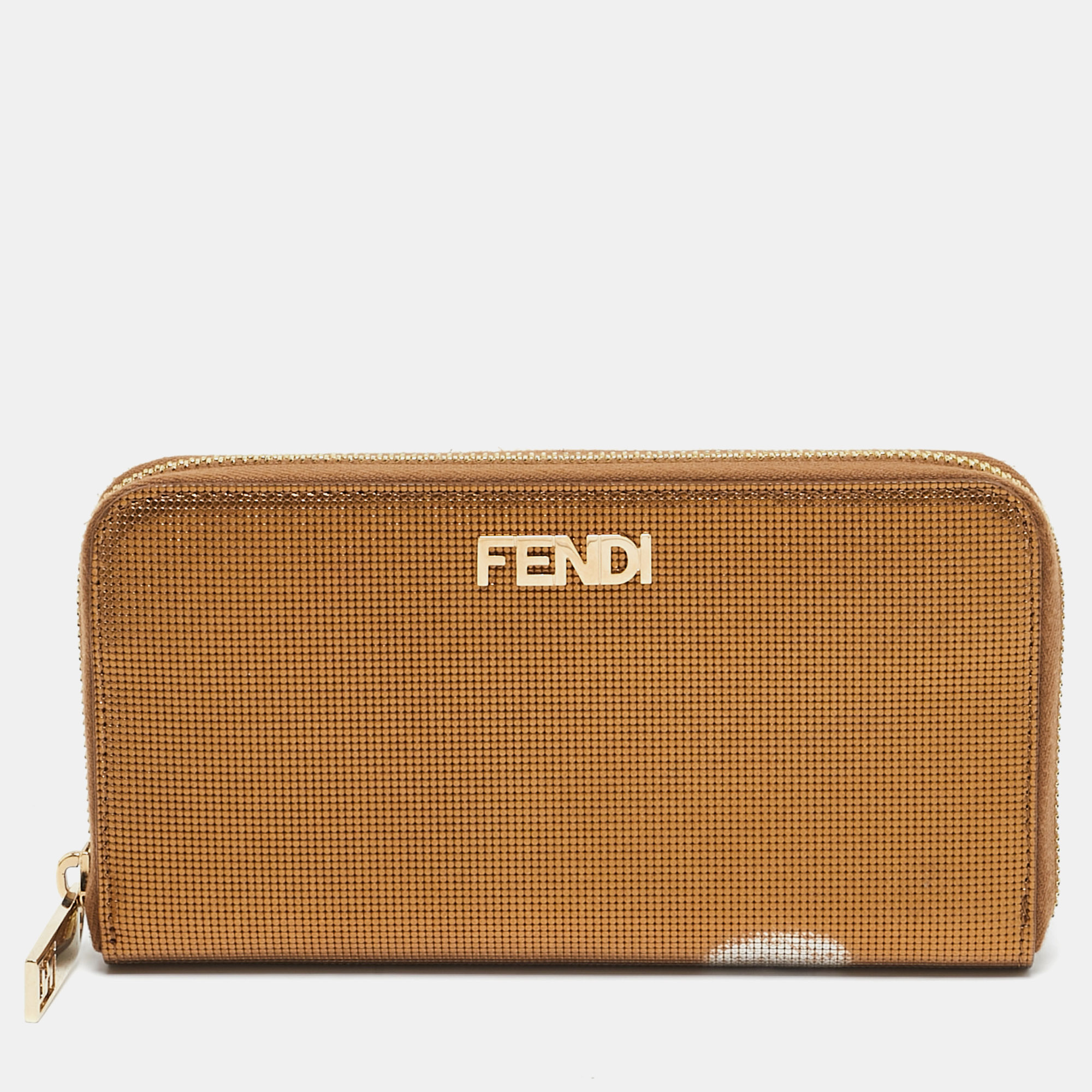 Fendi Gold Embossed Leather Logo Zip Continental Wallet, Wallets & Money Clips - Luxury Closet catalog