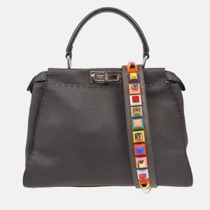 Fendi Gray Leather Peekaboo Handbag, Satchels - Luxury Closet catalog