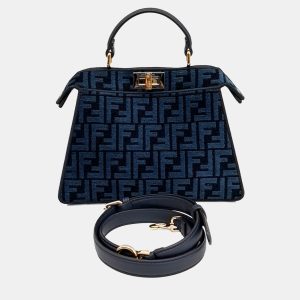 Fendi Navy Blue Fabric Peekaboo I SEE U Small bag, Satchels - Luxury Closet catalog