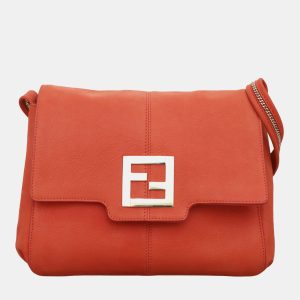Fendi Orange Nubuck Leather Shoulder Bag, Shoulder Bags - Luxury Closet catalog