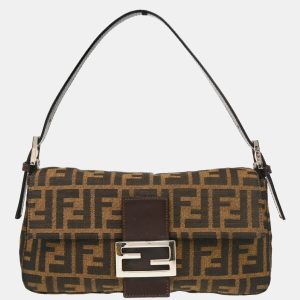 Fendi Brown Zucca Baguette Handbag, Shoulder Bags - Luxury Closet catalog