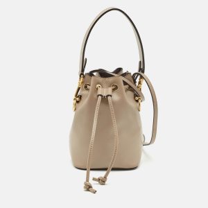 Fendi Beige Leather Mini Mon Tresor Drawstring Bucket Bag, Handbags - Luxury Closet catalog