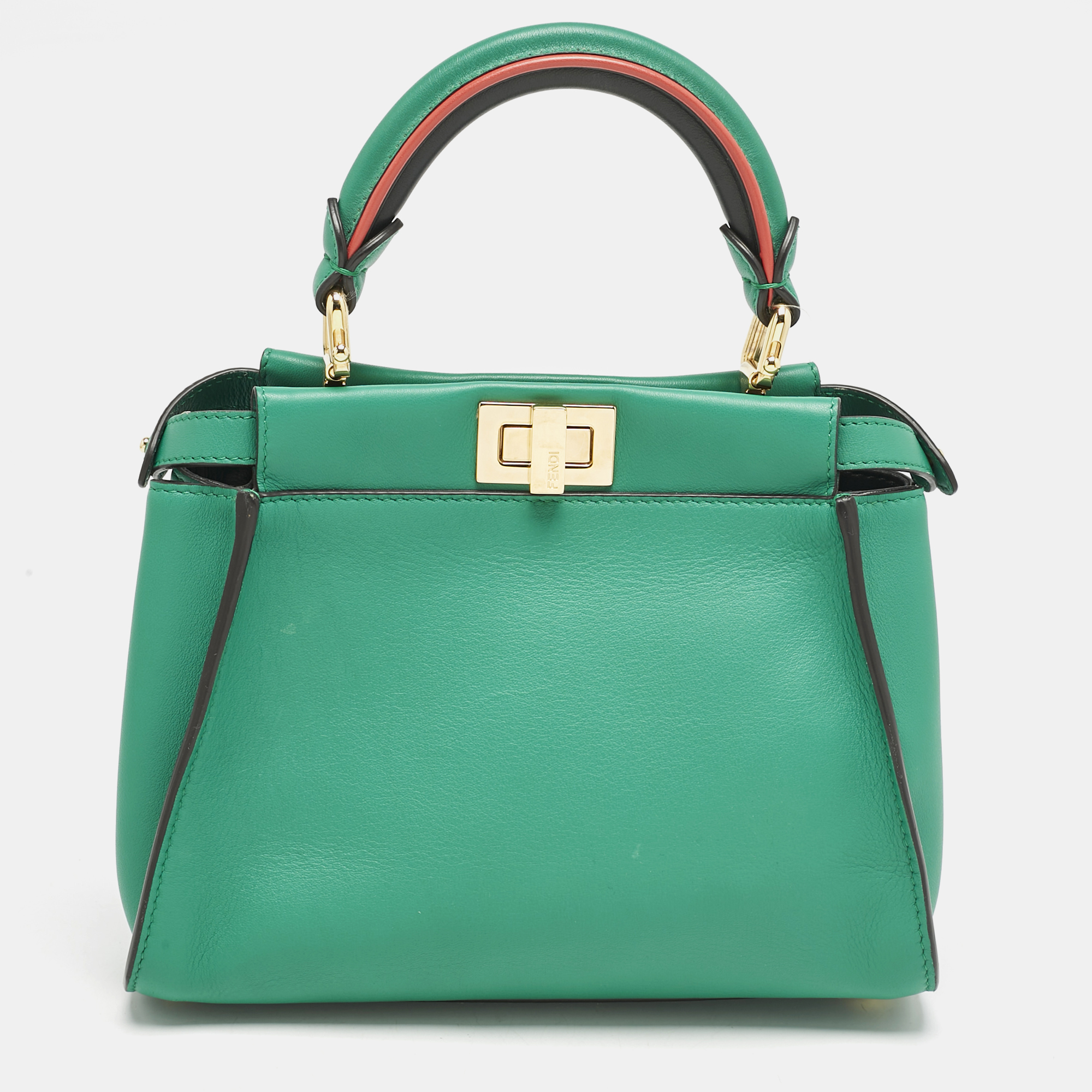 Fendi Green Leather Mini Peekaboo Top Handle Bag, Satchels - Luxury Closet catalog
