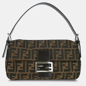 Fendi Brown Zucca Baguette Handbag, Shoulder Bags - Luxury Closet catalog