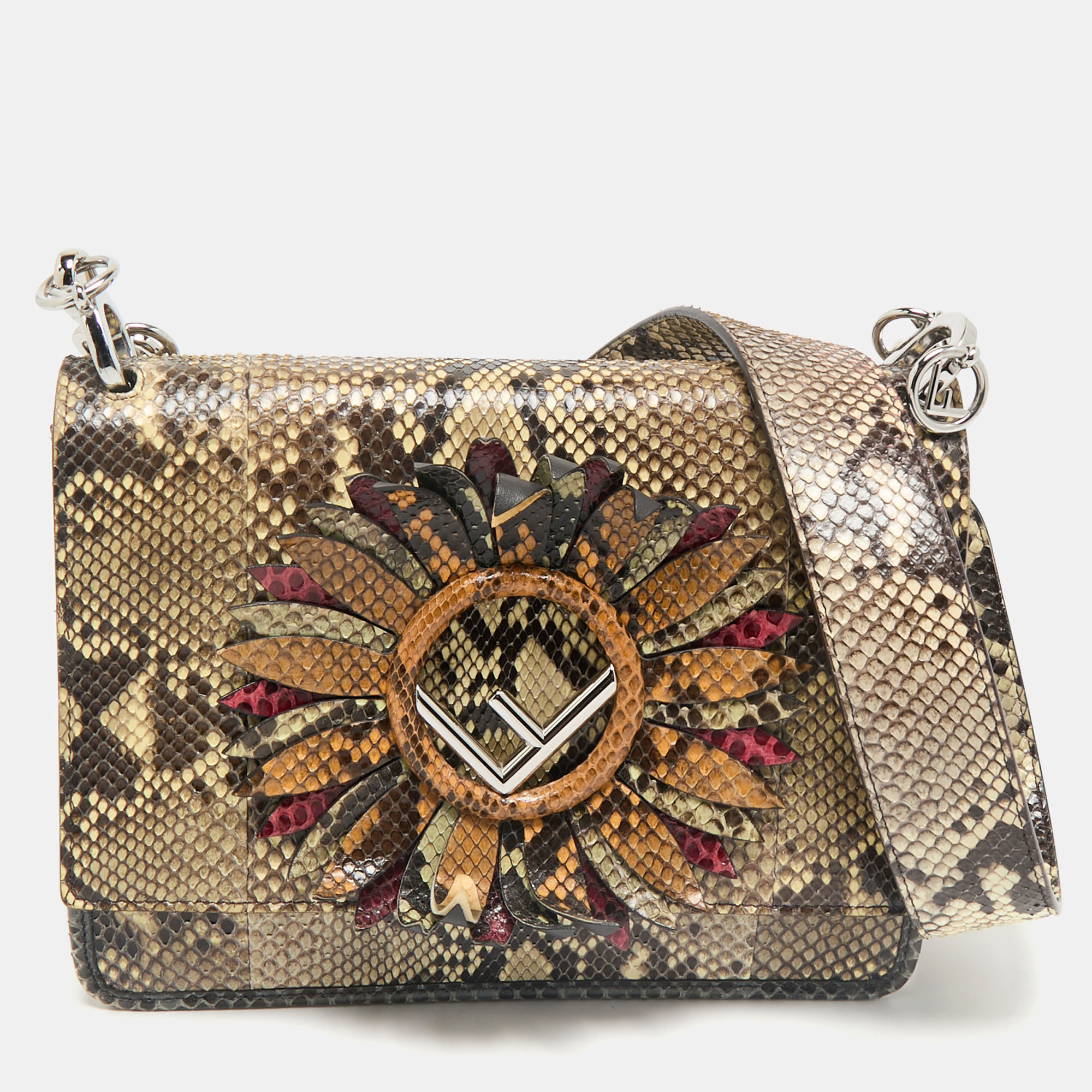 Fendi Beige Python Kan I F Logo Shoulder Bag, Shoulder Bags - Luxury Closet catalog