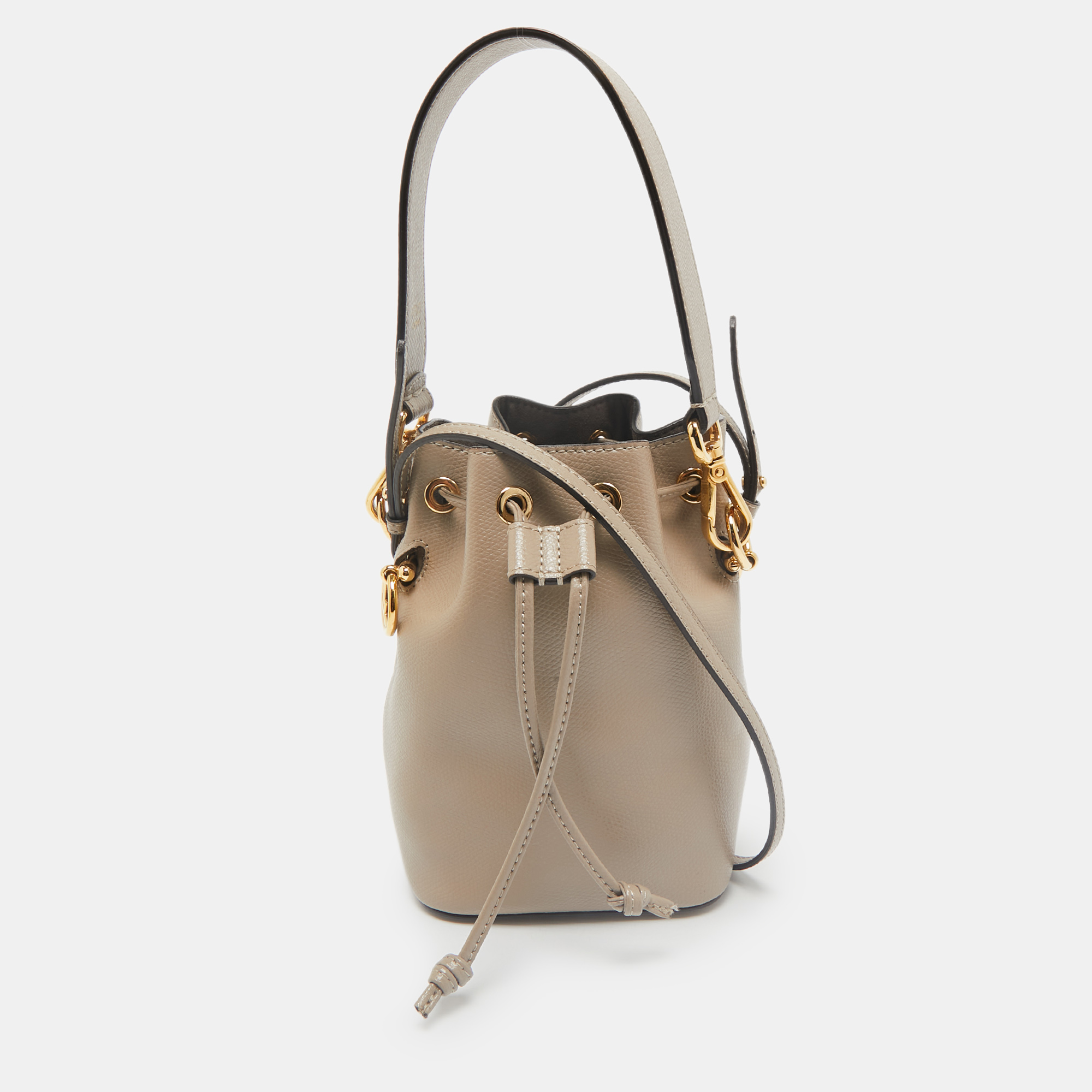 Fendi Beige Leather Mini Mon Tresor Bucket Bag, Shoulder Bags - Luxury Closet catalog
