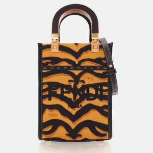 Fendi Sunshine Shopper Mini Brown Canvas Tote Bag, Tote Handbags - Luxury Closet catalog