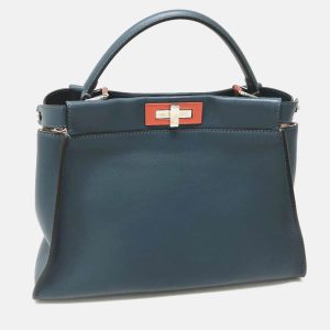 Fendi Peekaboo Blue Leather Shoulder Bag, Handbags - Luxury Closet catalog