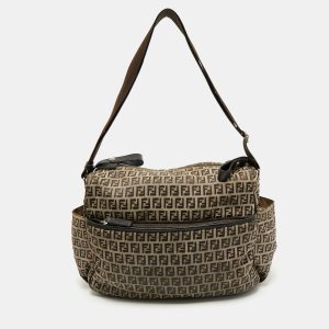 Fendi Brown Zucchino Canvas Changing  Shoulder Bag, Shoulder Bags - Luxury Closet catalog