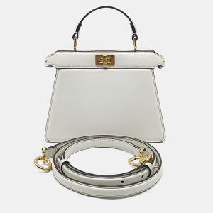 Fendi White Leather Peekaboo ISEE U Petite Bag, Satchels - Luxury Closet catalog