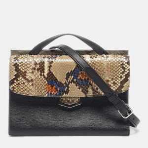 Fendi Multicolor Leather and Python Mini Demi Jour Top Handle Bag, Satchels - Luxury Closet catalog
