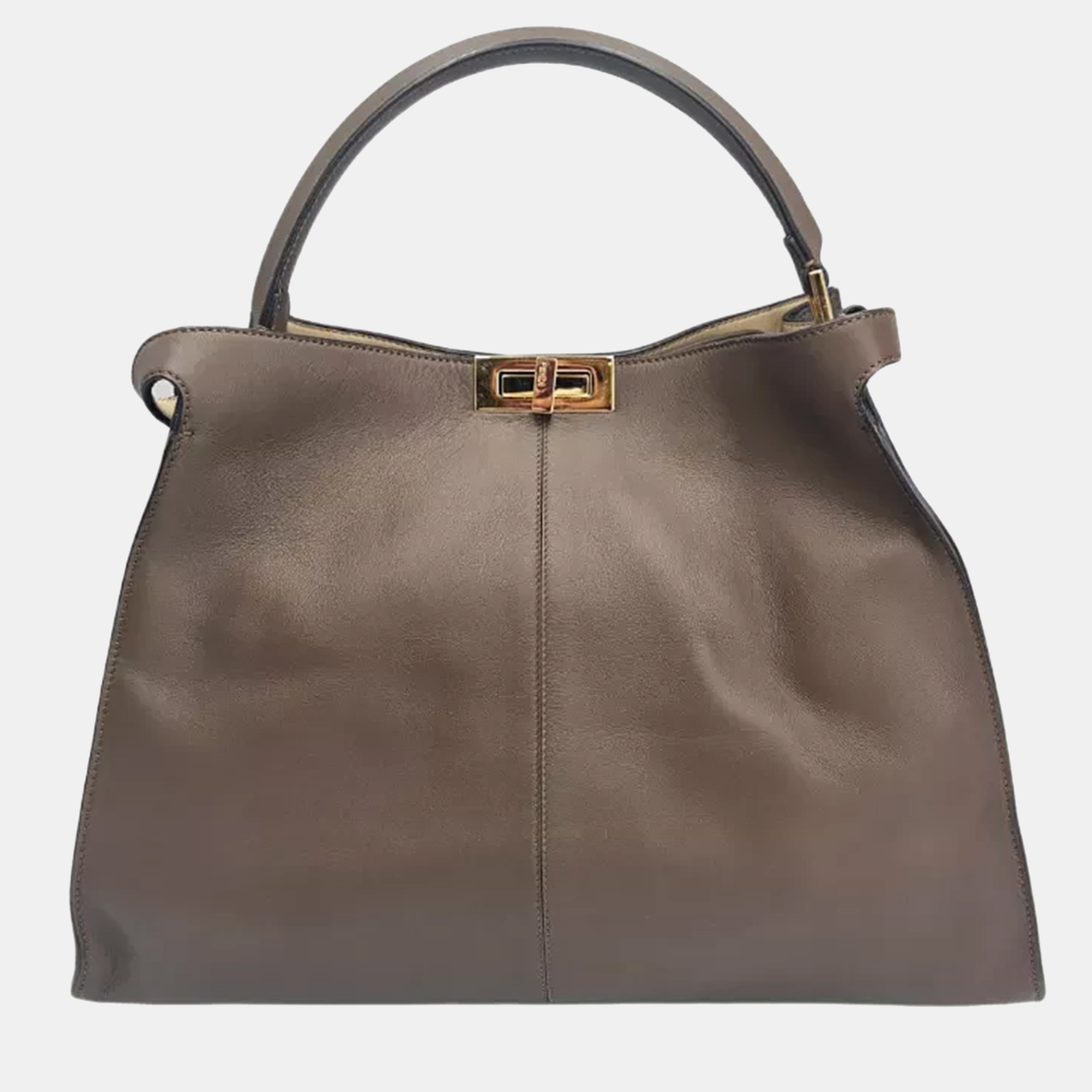 Fendi Peekaboo X-Lite Brown Leather Tote, Tote Handbags - Luxury Closet catalog