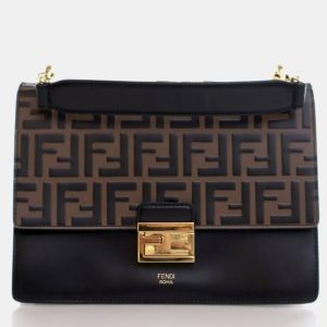 Fendi Kan U Medium Brown Calfskin Shoulder Bag, Handbags - Luxury Closet catalog