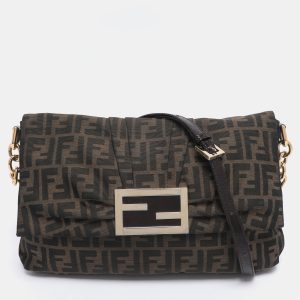 Fendi Tobacco Zucca Canvas Large Flap Shoulder Bag, Shoulder Bags - Luxury Closet catalog