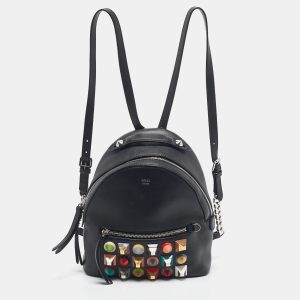 Fendi Black Leather Mini Studded By The Way Backpack, Backpacks - Luxury Closet catalog