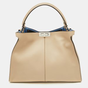 Fendi Beige Leather Large X Lite Peekaboo Top Handle Bag, Satchels - Luxury Closet catalog