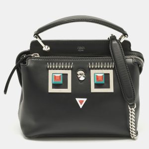 Fendi Black Leather Small Hypnoteyes Dotcom Top Handle Bag, Satchels - Luxury Closet catalog