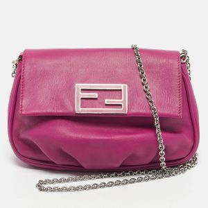 Fendi Pink Leather Fendista Pochette Crossbody Bag, Shoulder Bags - Luxury Closet catalog