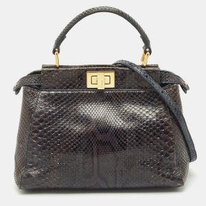 Fendi Teal Python Mini Peekaboo Top Handle Bag, Satchels - Luxury Closet catalog