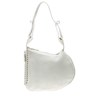 Fendi Ivory Selleria Leather Small Oyster Hobo, Shoulder Bags - Luxury Closet catalog