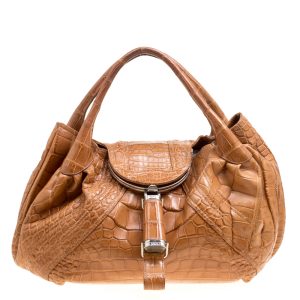 Fendi Brown Crocodile Spy Hobo, Shoulder Bags - Luxury Closet catalog