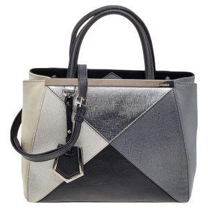 Fendi Multicolor Leather Mini Geometric 2jours Tote, Tote Handbags - Luxury Closet catalog