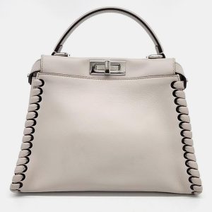 Fendi Beige Leather Medium Peekaboo Top Handle Bag, Satchels - Luxury Closet catalog