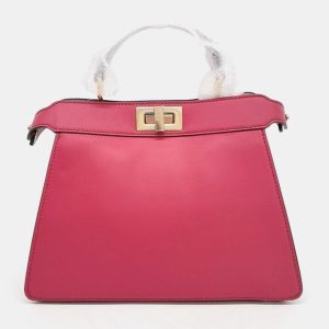 Fendi Hot Pink Leather Small Peekaboo ISeeU Tote Bag, Satchels - Luxury Closet catalog
